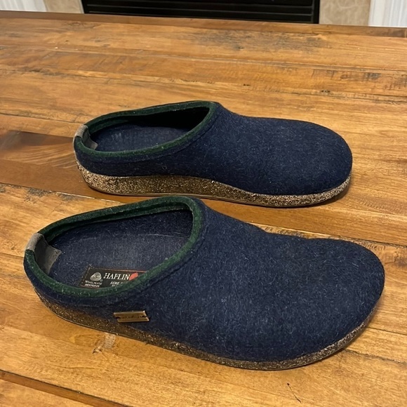 HAFLINGER clogs navy blue, size 41, felted wool, good condition - Picture 3 of 11